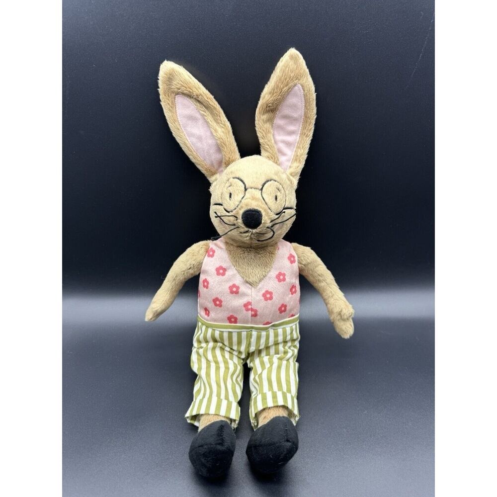 Ikea 15" Piphare Bunny Rabbit Plush Green Striped Pants Stuffed Animal No Tag